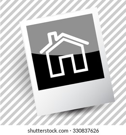 casa. Fotograma. Icono del vector.