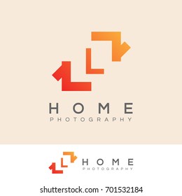 home photography initial Letter L Logo design