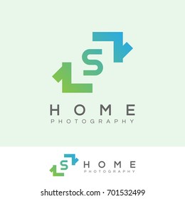 home photography initial Letter S Logo design