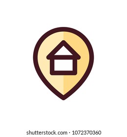 home pin icon vector