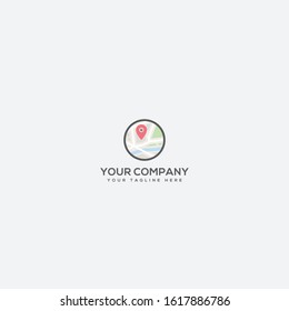 home and pin location logo, simple home and location logo, map logo