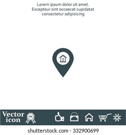 Home pin , Map pin icon