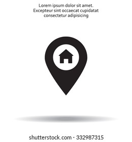 Home pin , Map pin icon