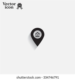 Home pin , Map pin icon