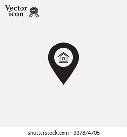 Home pin , Map pin icon