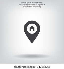 Home pin , Map pin icon