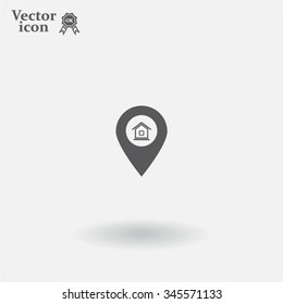 Home pin , Map pin icon