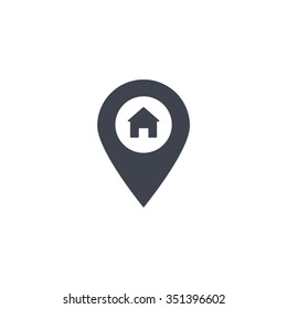 Home pin , Map pin icon
