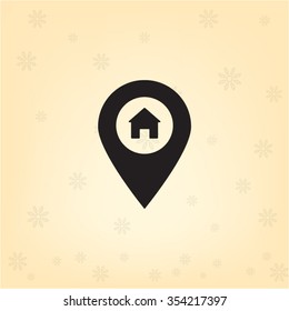 Home pin , Map pin icon