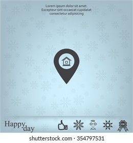 Home pin , Map pin icon