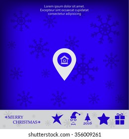 Home pin , Map pin icon