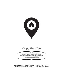 Home pin , Map pin icon