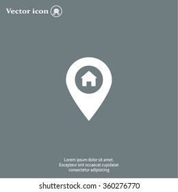 Home pin , Map pin icon