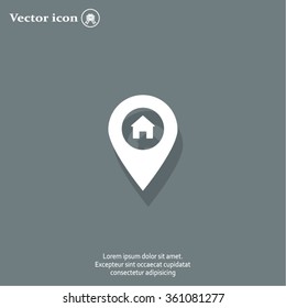 Home pin , Map pin icon