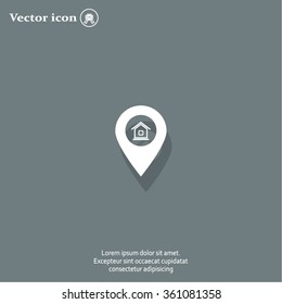 Home pin , Map pin icon