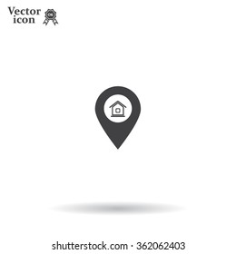 Home pin , Map pin icon