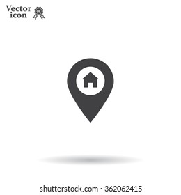 Home pin , Map pin icon