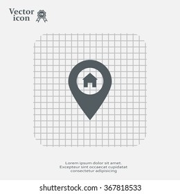 Home pin , Map pin icon