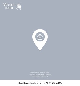 Home pin , Map pin icon