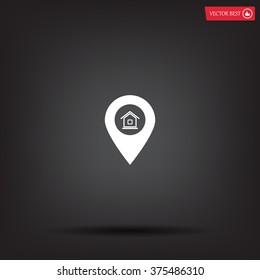 Home pin , Map pin icon