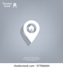 Home pin , Map pin icon