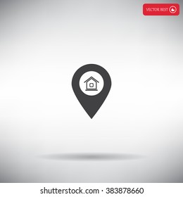 Home pin , Map pin icon