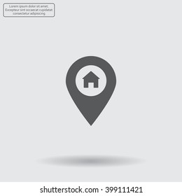 Home pin , Map pin icon