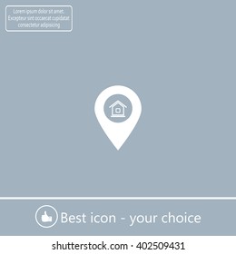 Home pin , Map pin icon