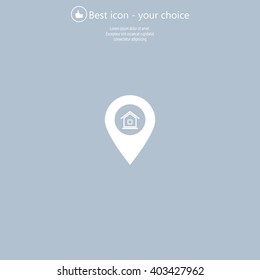 Home pin , Map pin icon