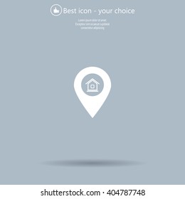 Home pin , Map pin icon