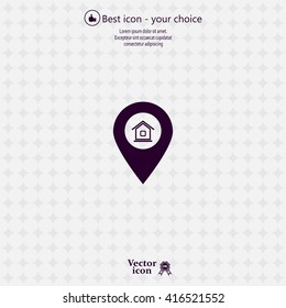 Home pin , Map pin icon