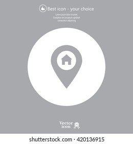 Home pin , Map pin icon