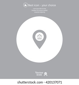 Home pin , Map pin icon