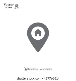 Home pin , Map pin icon
