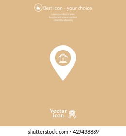 Home pin , Map pin icon