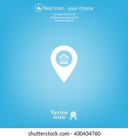Home pin , Map pin icon