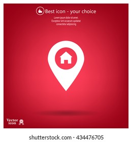 Home pin , Map pin icon