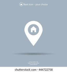 Home pin , Map pin icon