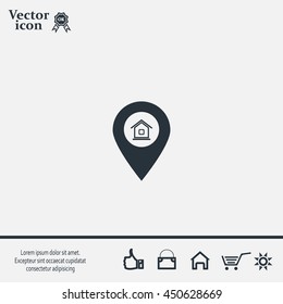 Home pin , Map pin icon