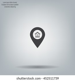 Home pin , Map pin icon