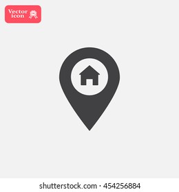 Home pin , Map pin icon