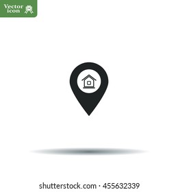 Home pin , Map pin icon