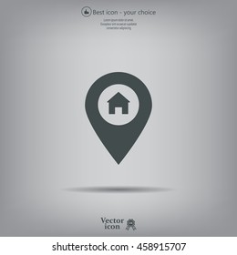 Home pin , Map pin icon