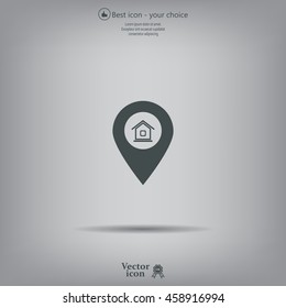 Home pin , Map pin icon