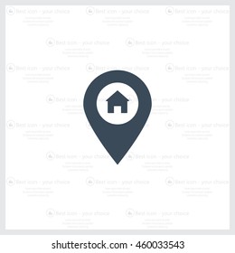Home pin , Map pin icon