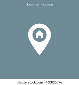Home pin , Map pin icon