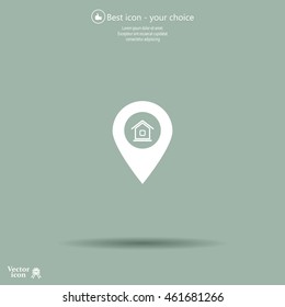 Home pin , Map pin icon