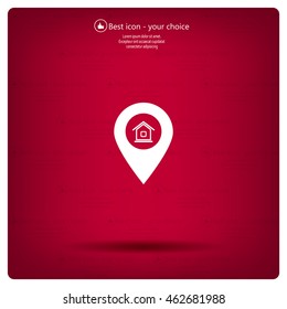 Home pin , Map pin icon