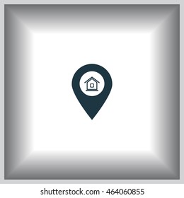 Home pin , Map pin icon