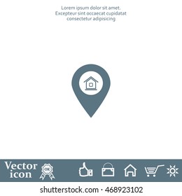 Home pin , Map pin icon